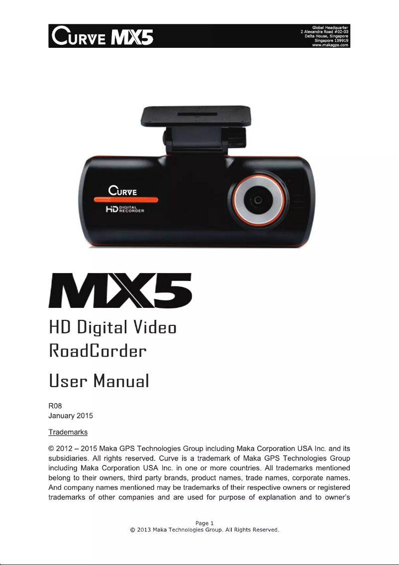 Imagen de la primera página del manual del dispositivo MX5