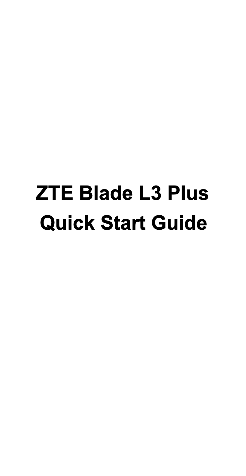 Imagen de la primera página del manual del dispositivo Blade L3 Plus