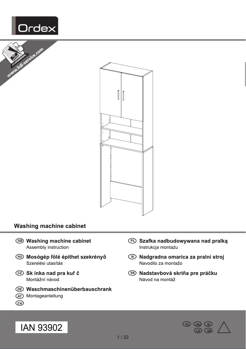 Imagen de la primera página del manual del dispositivo IAN 93902
