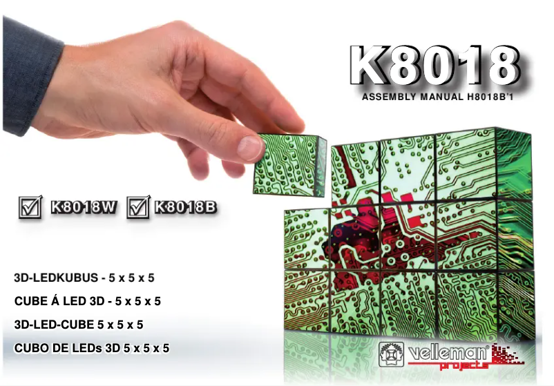 Página 1 del manual Manual de usuario Velleman K8018W