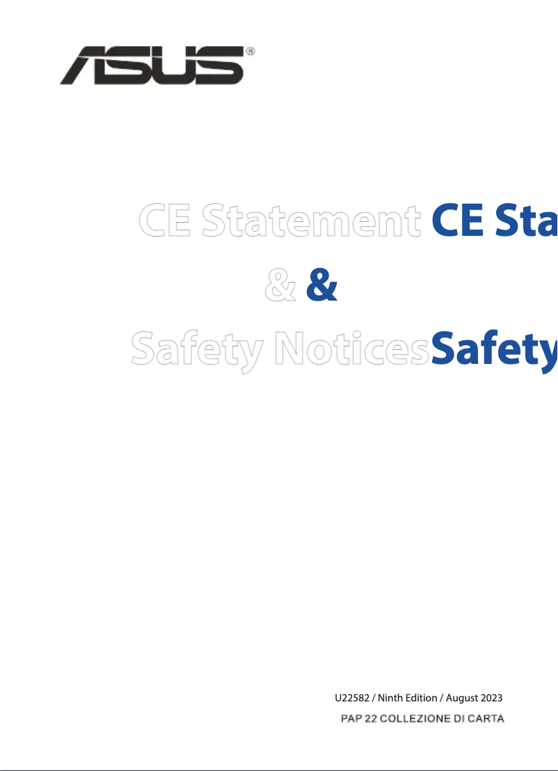 Página nº 1 - Instrucciones de seguridad Asus RT-AX89X