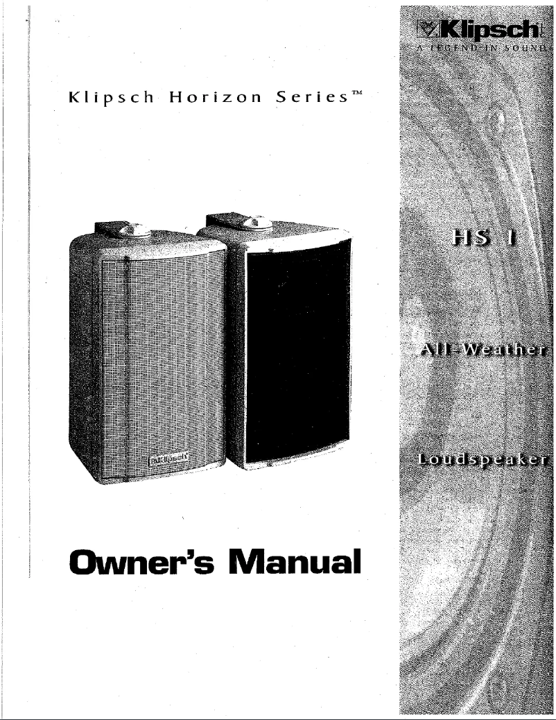 Página 1 del manual Manual de usuario Klipsch HS 1 Horizon series