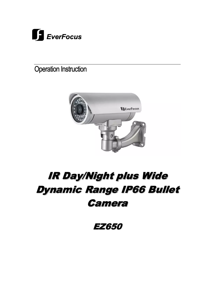 Página 1 del manual Manual de usuario EverFocus EZ650