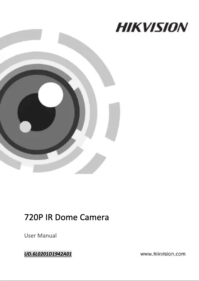 Imagen de la primera página del manual del dispositivo 720P IR Dome Camera