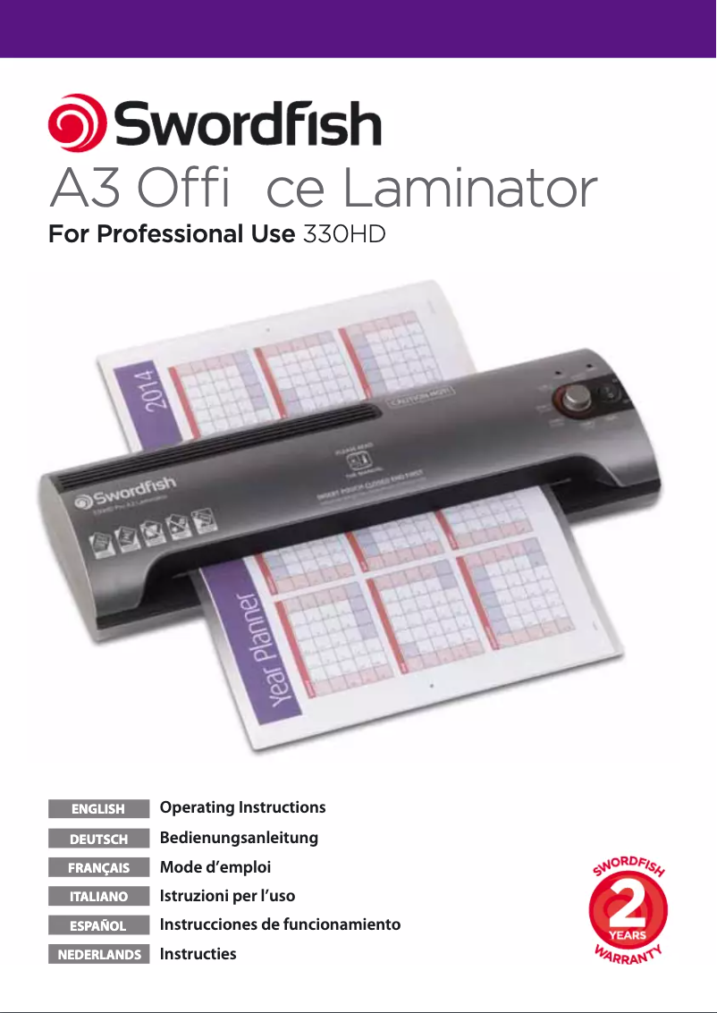 Imagen de la primera página del manual del dispositivo 330HD