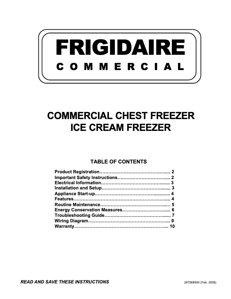 Página 1 del manual Manual de usuario Frigidaire FCCS071FW