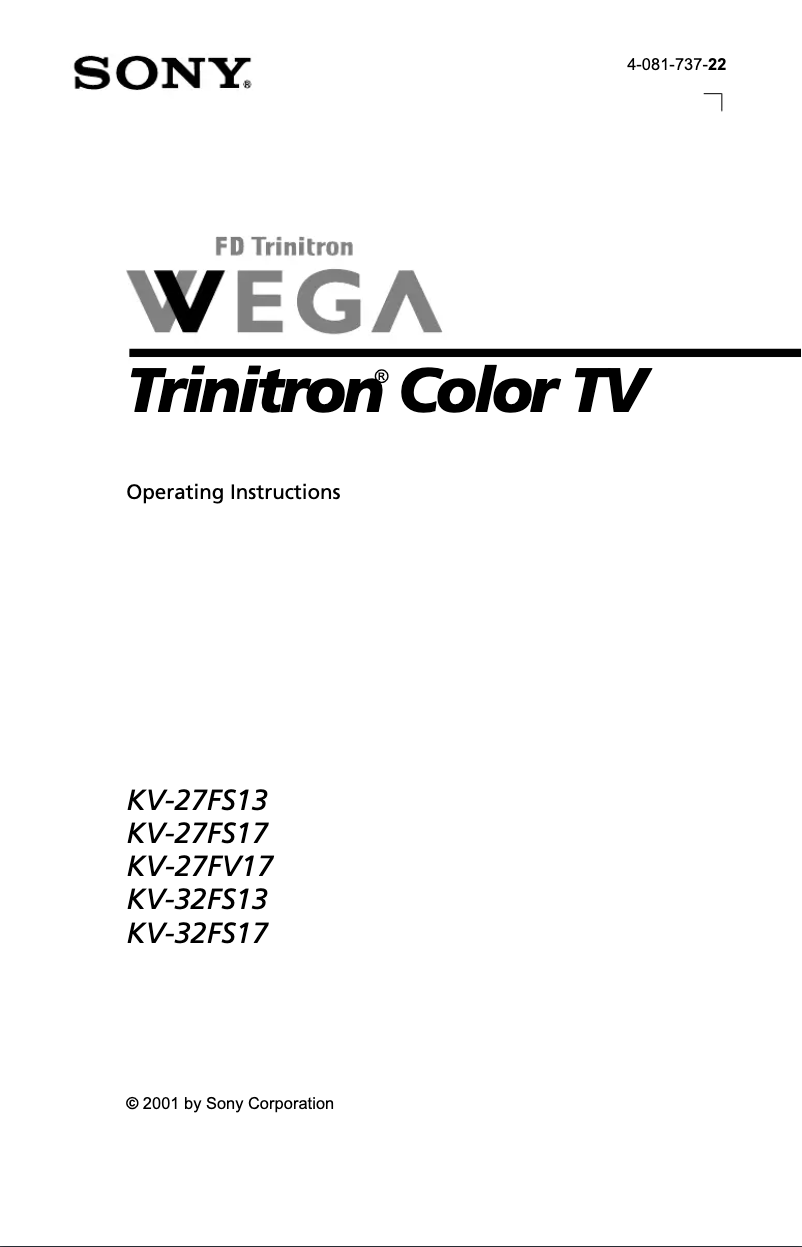 Imagen de la primera página del manual del dispositivo KV-32FS17