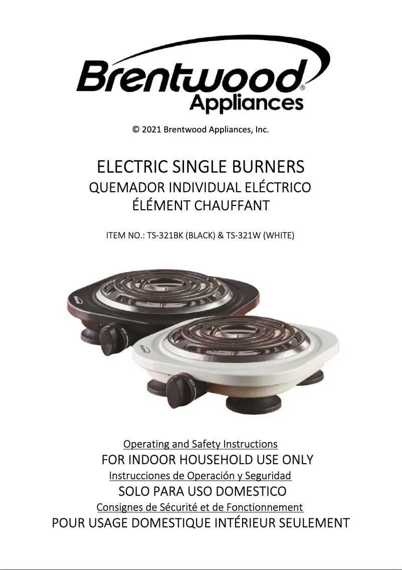 Imagen de la primera página del manual del dispositivo TS-321BK