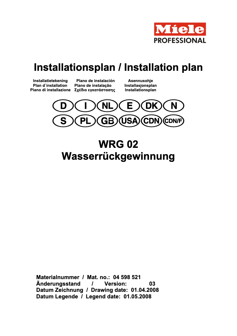 Imagen de la primera página del manual del dispositivo WRG 02