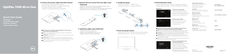 Página 1 del manual Guía de instalación Dell OptiPlex 7440