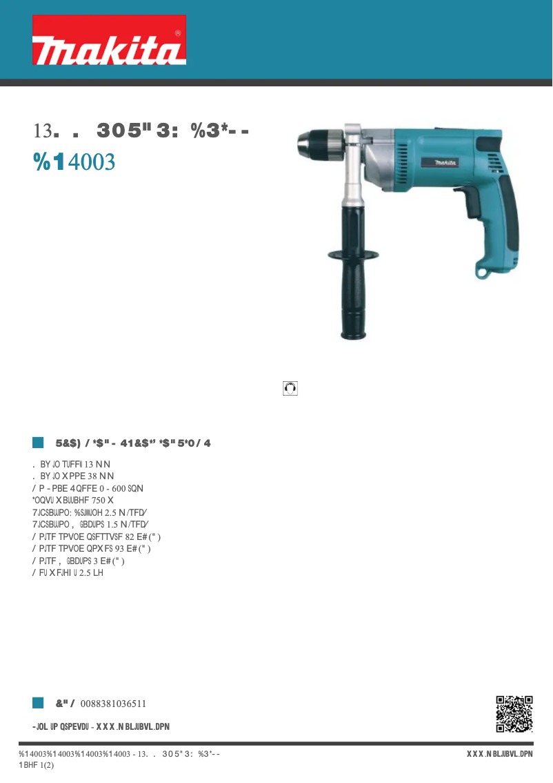 Imagen de la primera página del manual del dispositivo DP4003