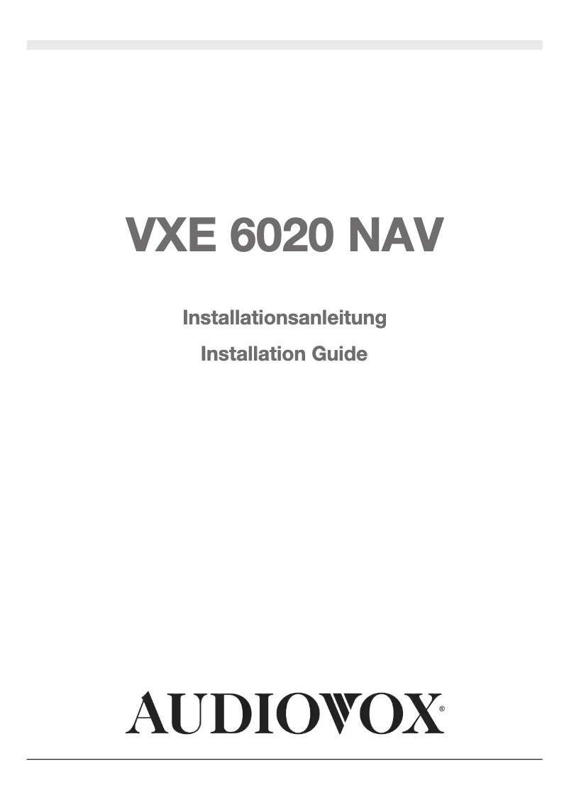 Imagen de la primera página del manual del dispositivo VXE 6020 NAV