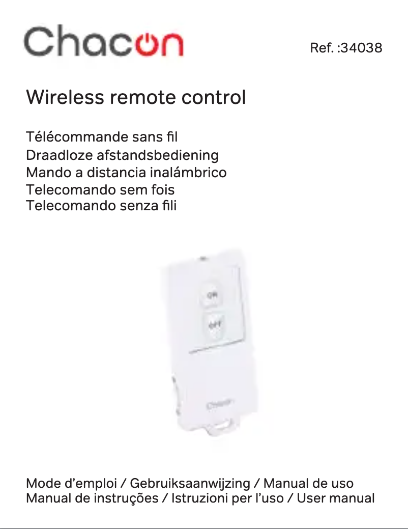 Imagen de la primera página del manual del dispositivo 34038