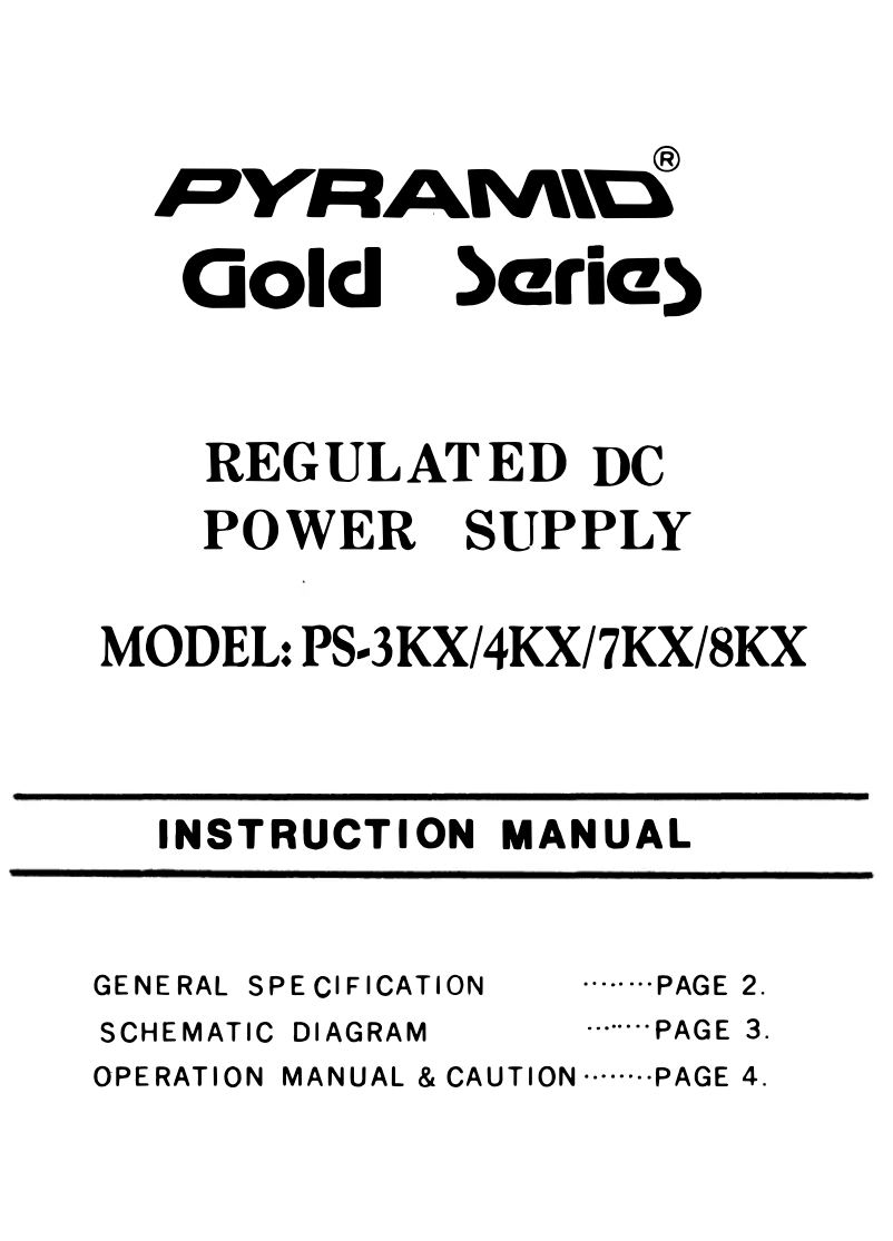 Imagen de la primera página del manual del dispositivo PS-3KX