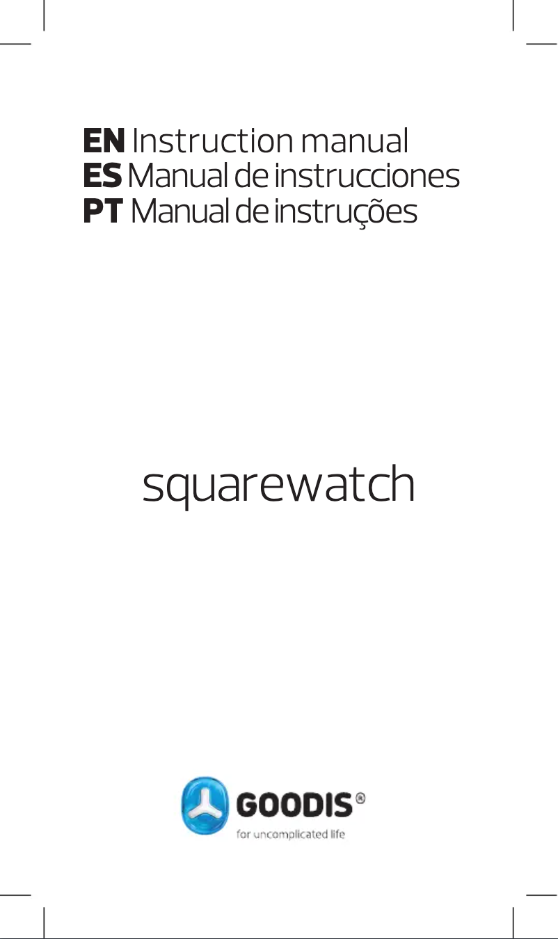 Página 1 del manual Manual de usuario Goodis Squarewatch GDSB6467BK