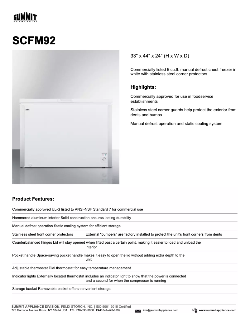 Imagen de la primera página del manual del dispositivo SCFM92