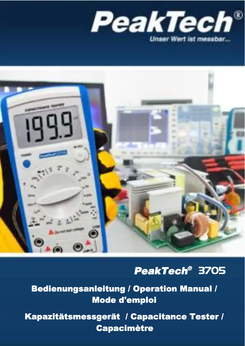 Imagen de la primera página del manual del dispositivo 3705