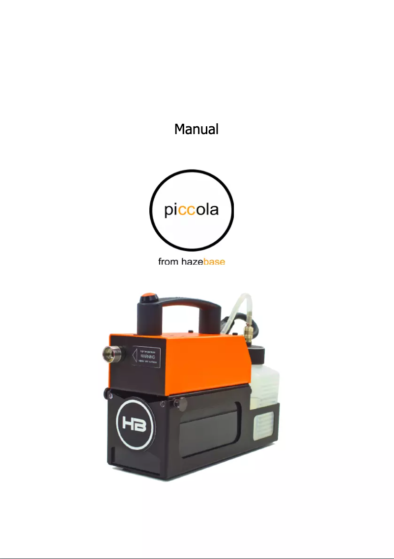 Página 1 del manual Manual de usuario Hazebase Piccola