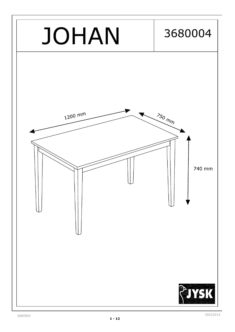Imagen de la primera página del manual del dispositivo Johan (120x74x75)