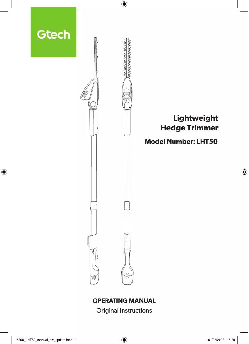 Página nº 1 - Manual de usuario Gtech LHT50