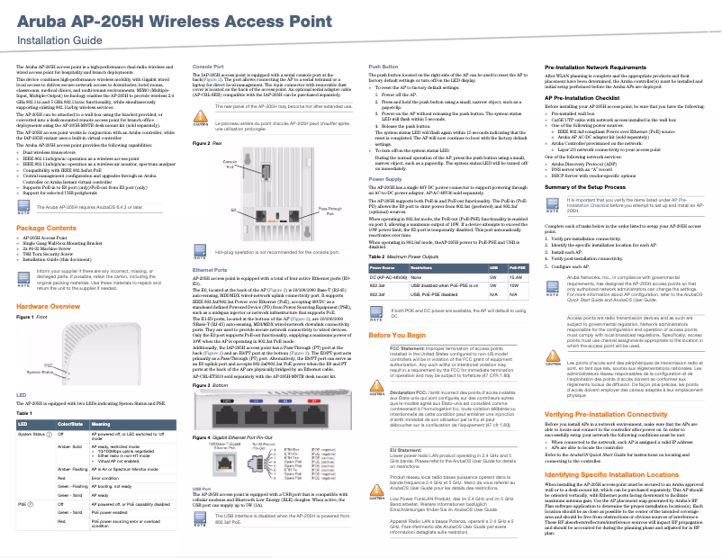Imagen de la primera página del manual del dispositivo 205H
