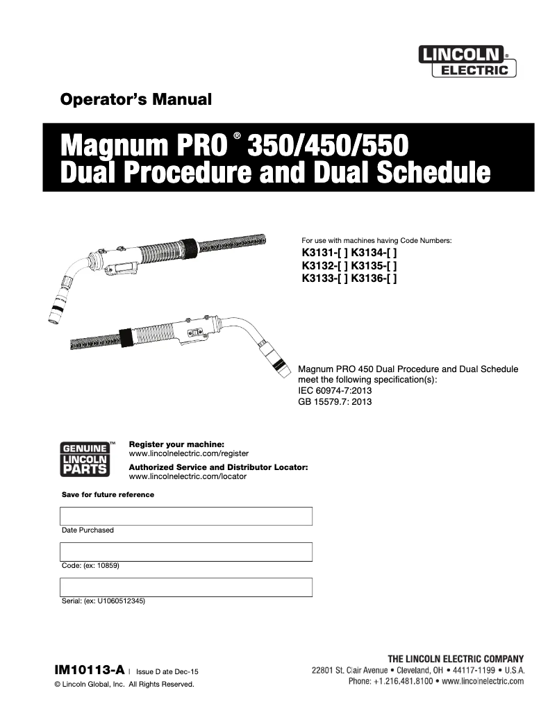 Imagen de la primera página del manual del dispositivo Magnum Pro 350