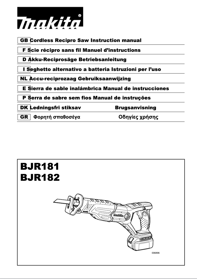 Imagen de la primera página del manual del dispositivo BJR182