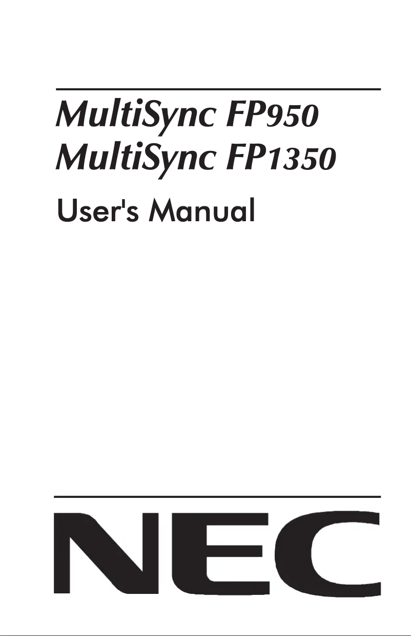 Imagen de la primera página del manual del dispositivo MultiSync FP1350