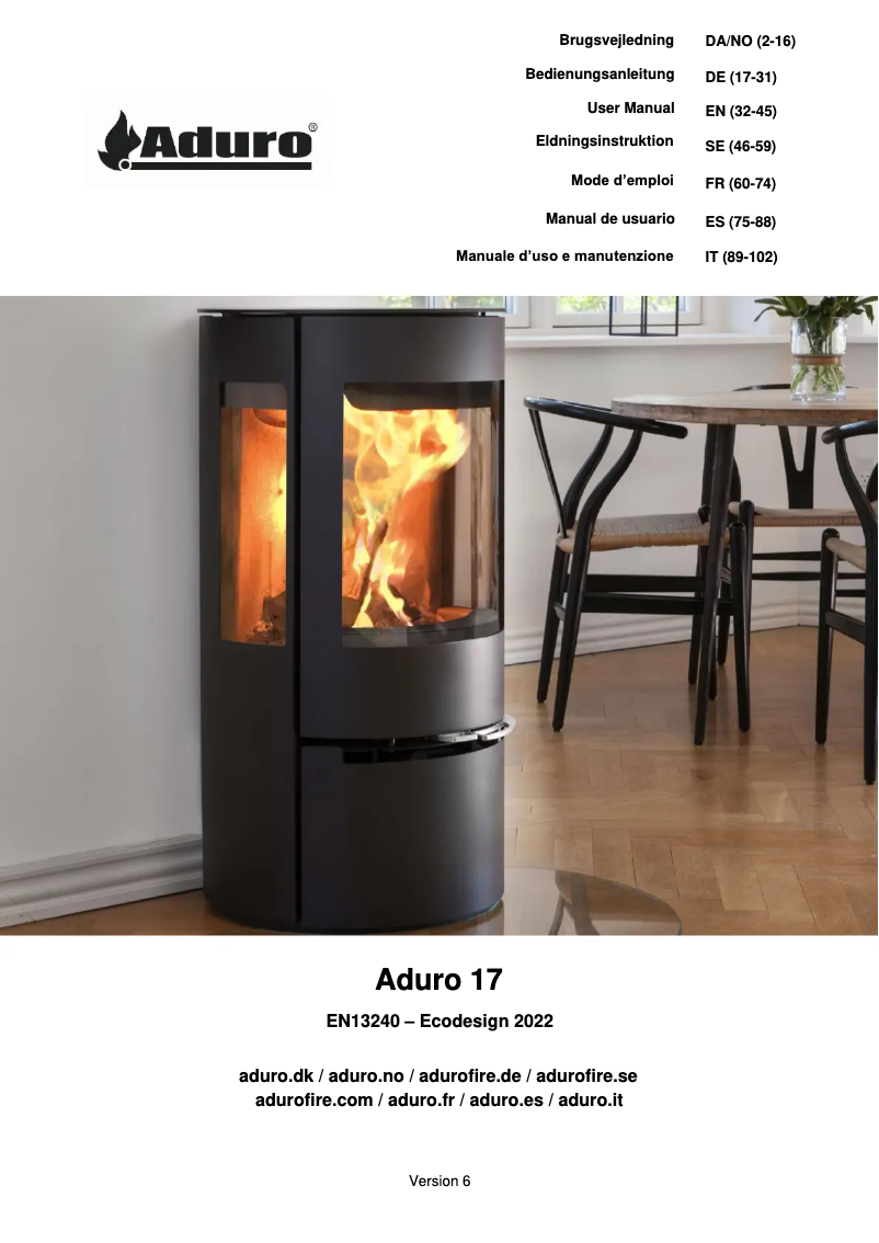 Página 1 del manual Manual de usuario Aduro 17