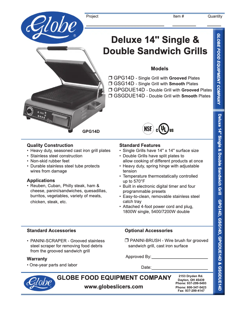 Imagen de la primera página del manual del dispositivo GPGDUE14D