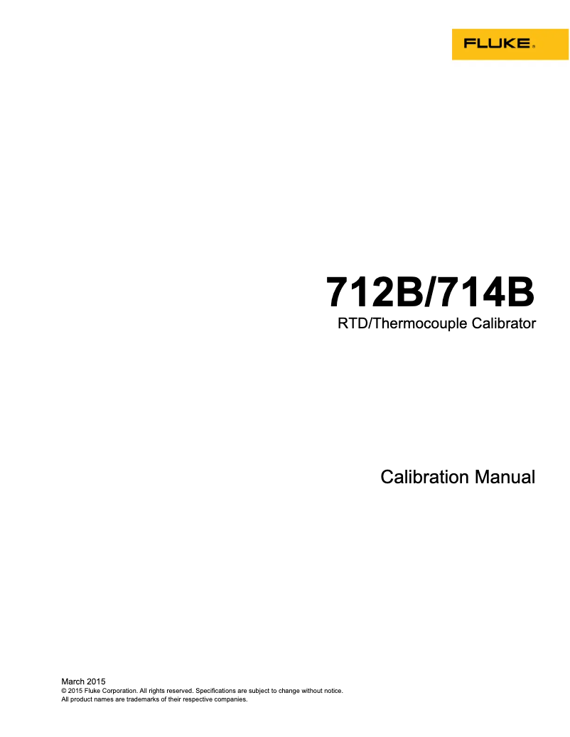 Página 1 del manual Manual de usuario Fluke 712B