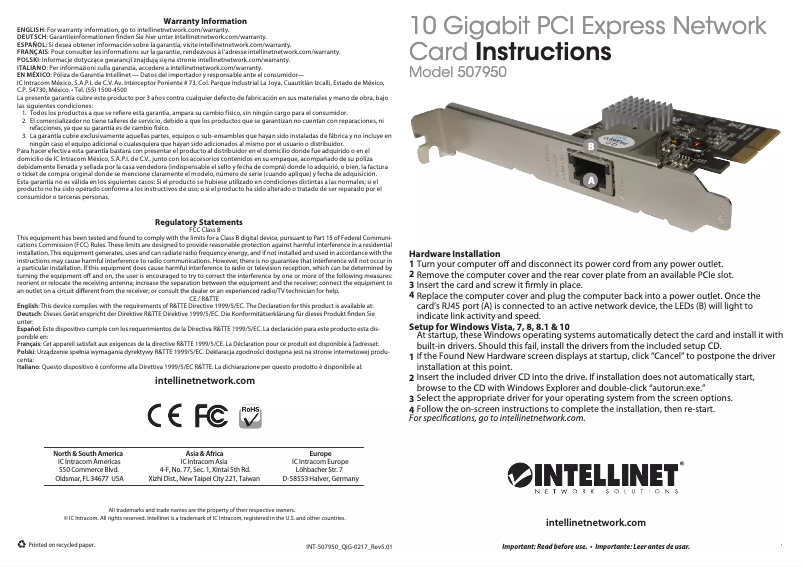 Imagen de la primera página del manual del dispositivo 507950