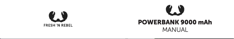 Página nº 1 - Manual de usuario Fresh 'n Rebel POWERBANK 12000 mAh