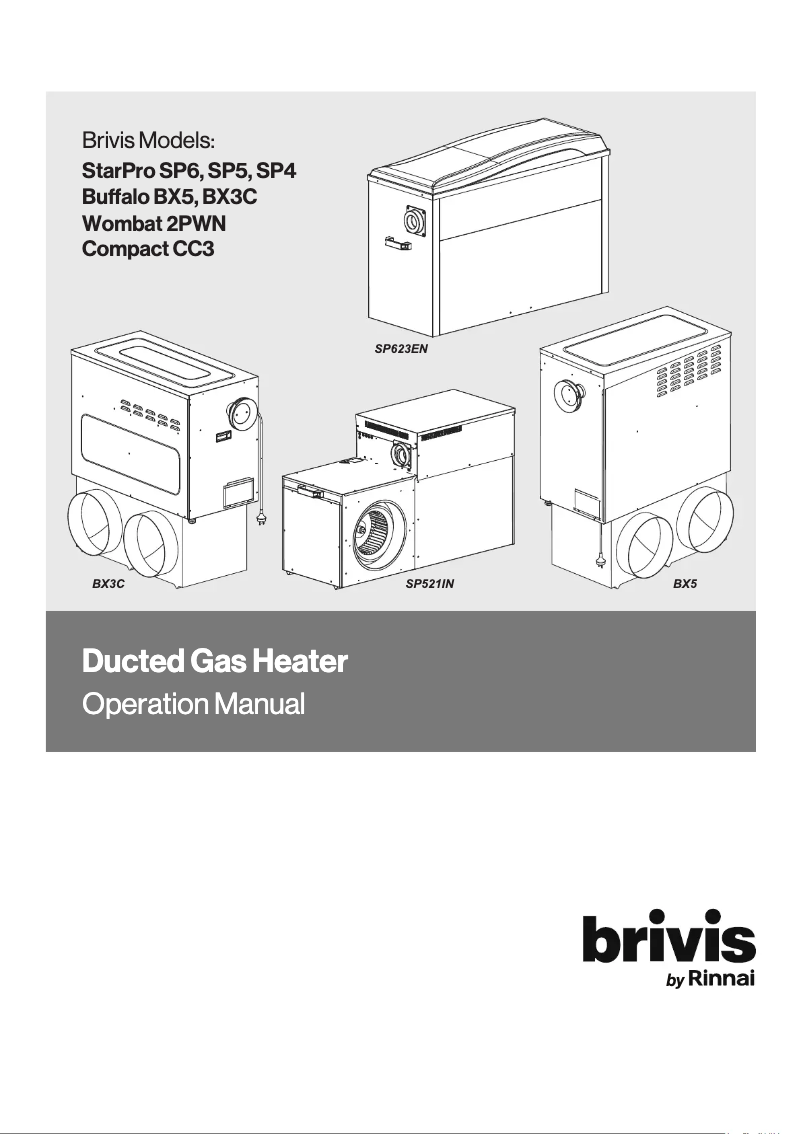Página 1 del manual Manual de usuario Brivis Buffalo BX320C