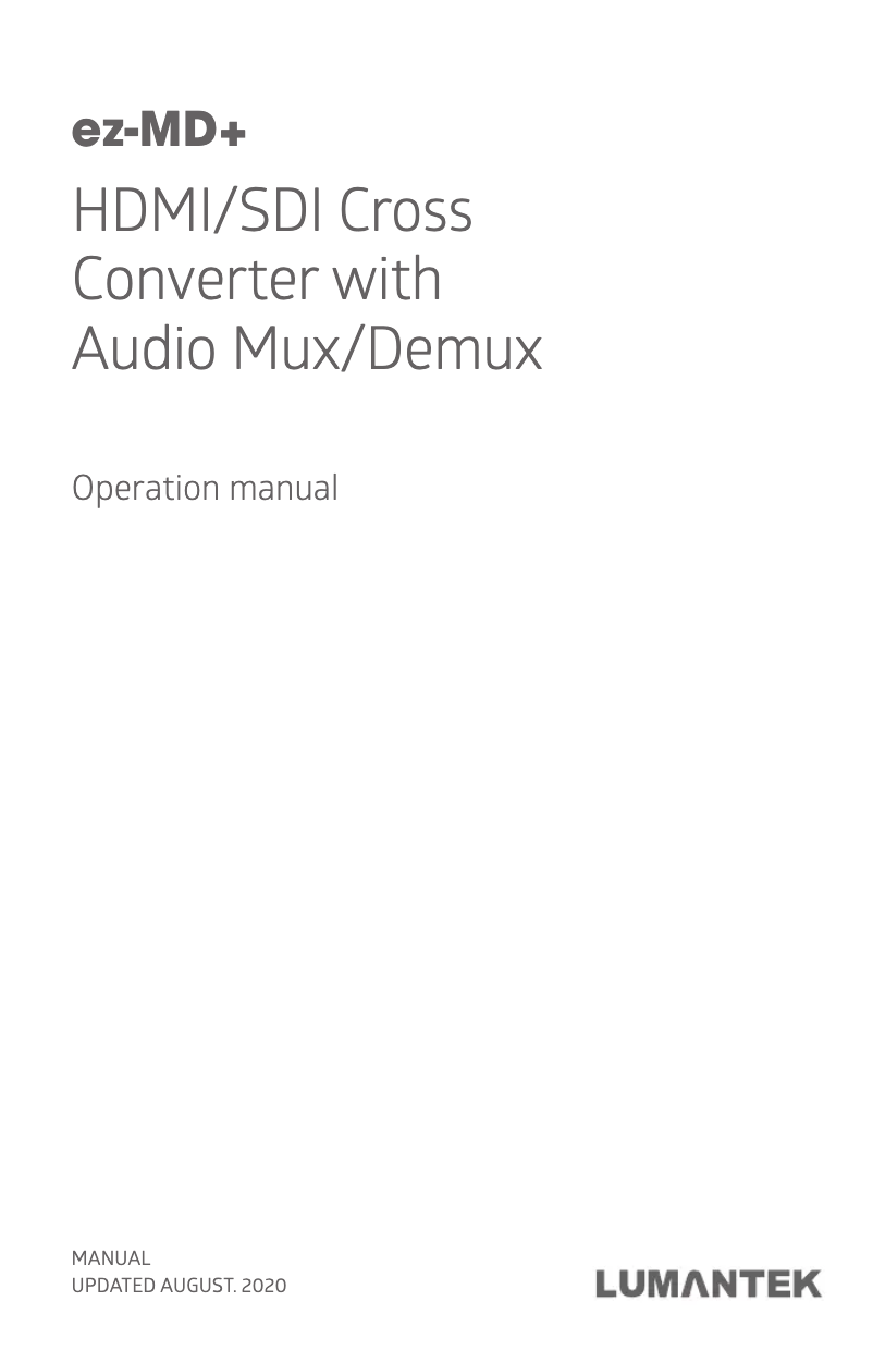 Página 1 del manual Manual de usuario Lumantek ez-MD+