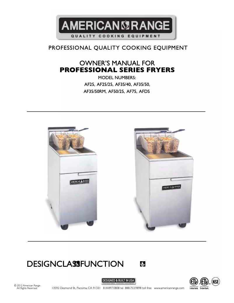 Imagen de la primera página del manual del dispositivo AF35/50RM