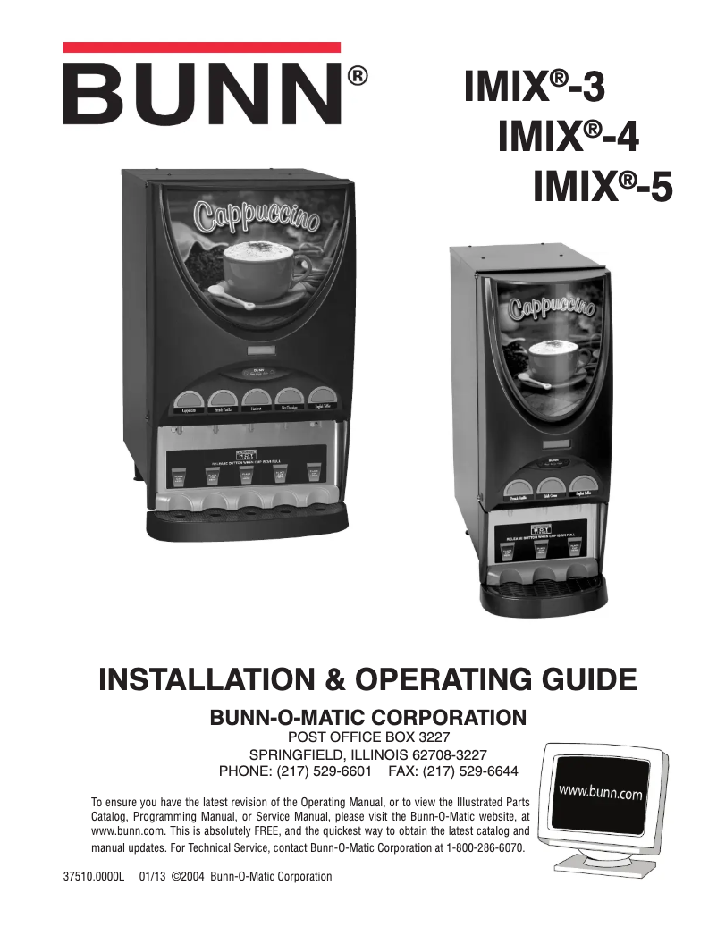 Imagen de la primera página del manual del dispositivo iMIX-3