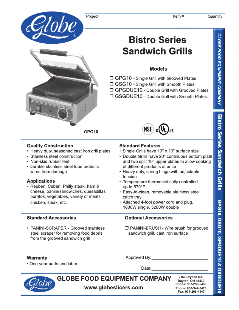 Página 1 del manual Manual de uso y mantenimiento Globe GSG10