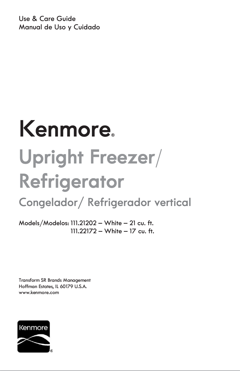 Página 1 del manual Manual de usuario Kenmore 22172