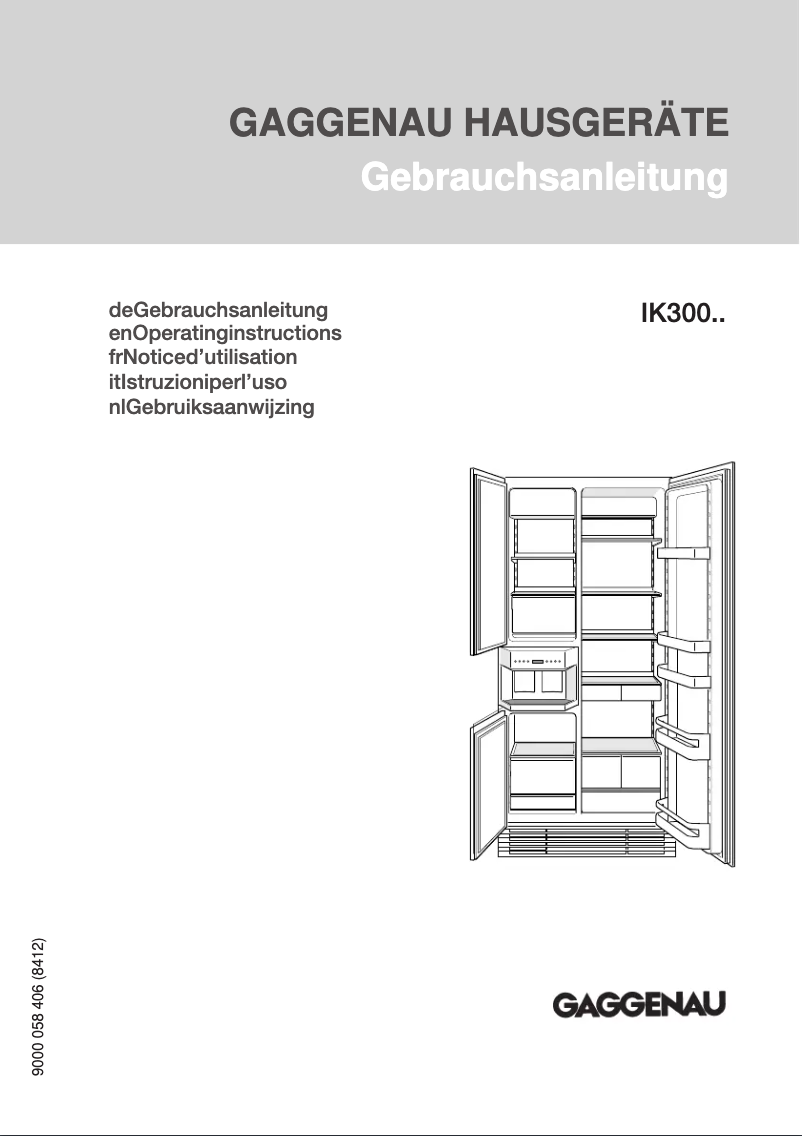 Página 1 del manual Manual de usuario Gaggenau IK 300-354