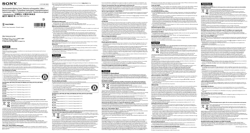 Página nº 1 - Manual de usuario Sony NP-FV50