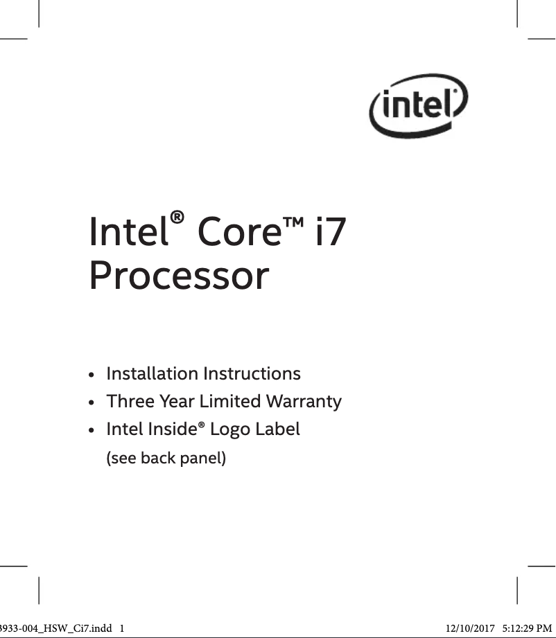 Página 1 del manual Manual de usuario Intel Core i7-9700