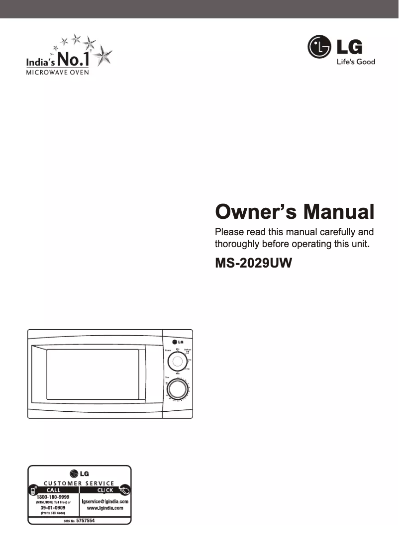 Imagen de la primera página del manual del dispositivo MS-2029UW