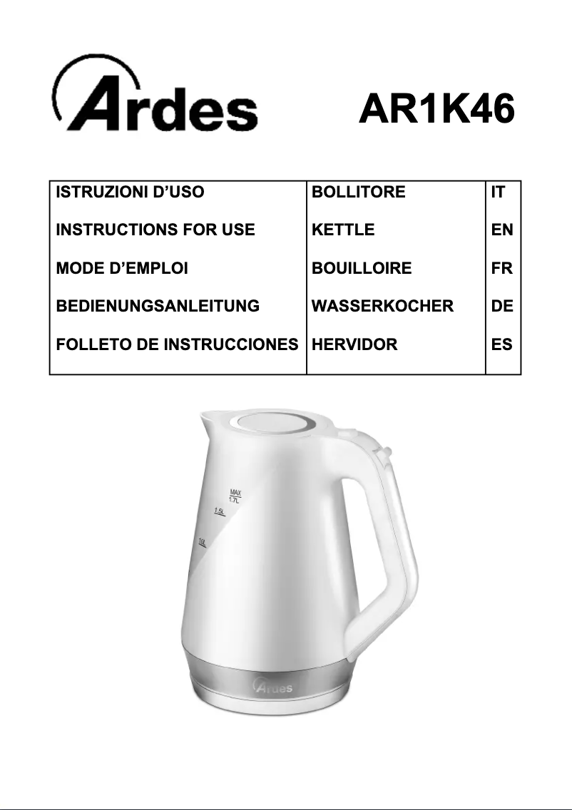 Imagen de la primera página del manual del dispositivo AR1K46