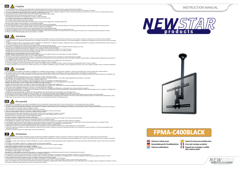 Imagen de la primera página del manual del dispositivo FPMA-C400