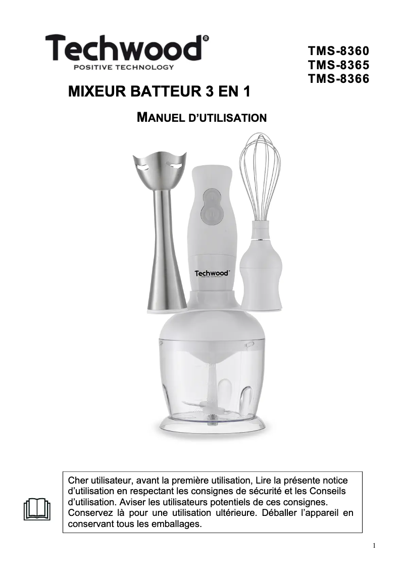 Página 1 del manual Manual de usuario Techwood TMS-8365