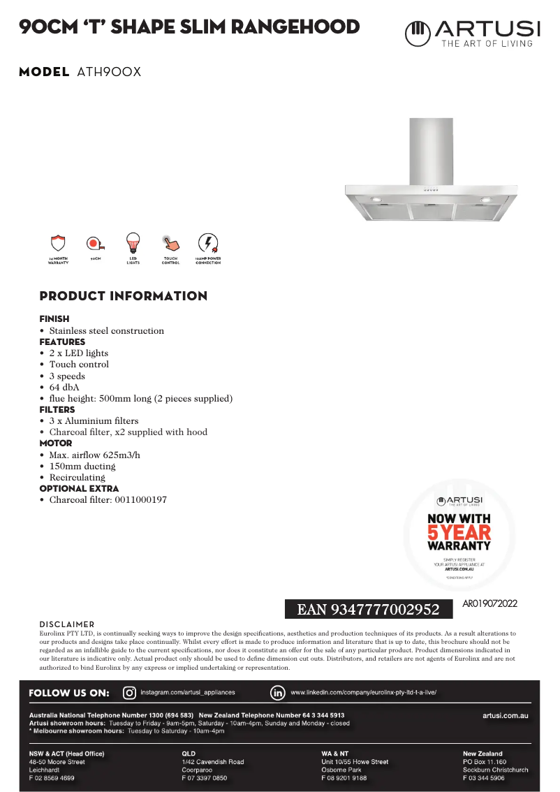 Imagen de la primera página del manual del dispositivo ATH900X