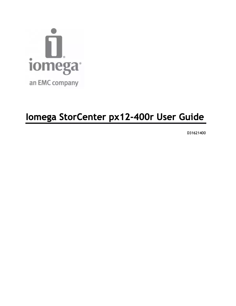 Imagen de la primera página del manual del dispositivo StorCenter px12-400r 12TB