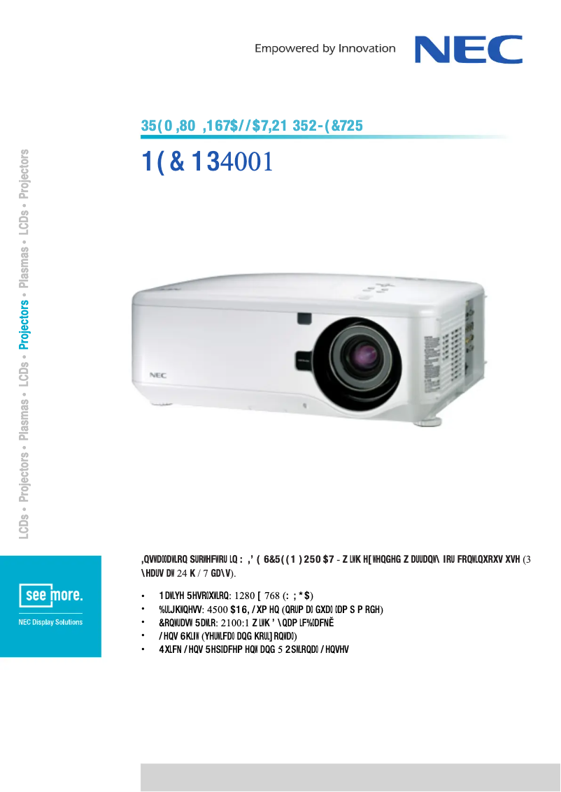 Imagen de la primera página del manual del dispositivo NP4001