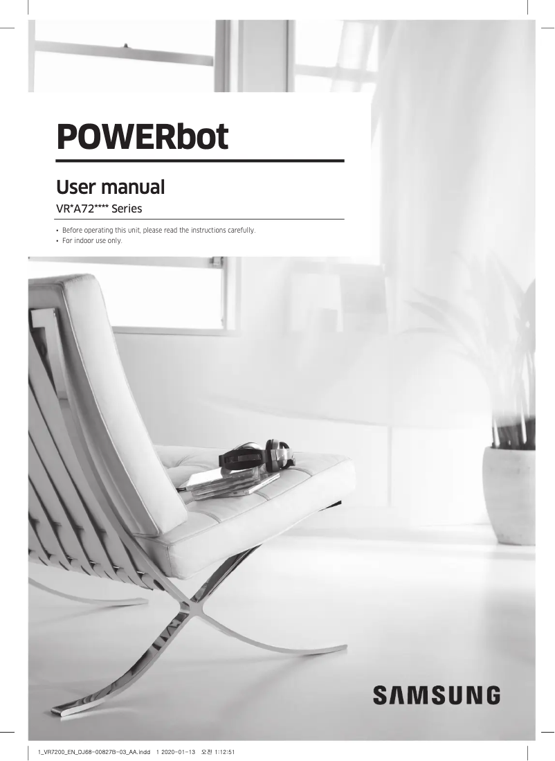 Página 1 del manual Manual de usuario Samsung POWERbot VR2AR7260WC